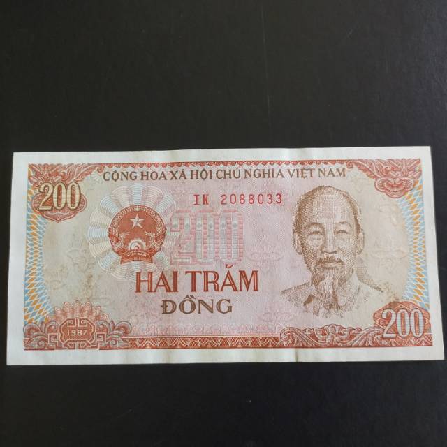 Uang Lama Vietnam 200 Dong tahun 1987