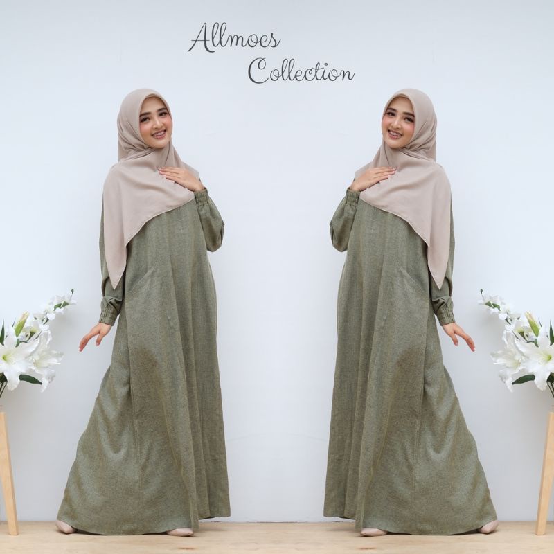 PROMO DRESS MUSLIM MIKAILA KATUN MADINAH TEBAL & ADEM - Gamis Terbaru Remaja Murah