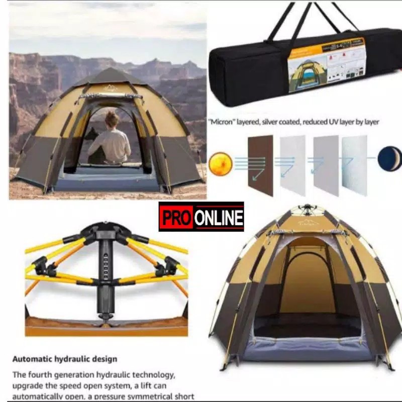 Tenda Camping otomatis 4-5 orang dewasa - Tenda Kemping Outdoor