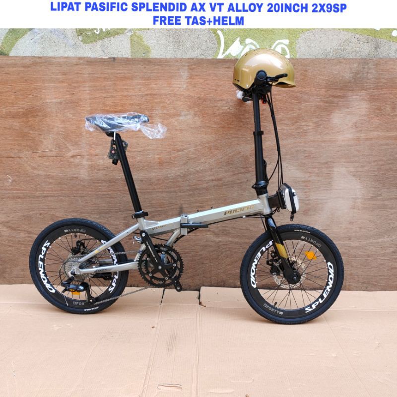 Sepeda Lipat Pasific Splendid Ax Vt Alloy 20Inch 2x9Sp Free Helm+Tas
