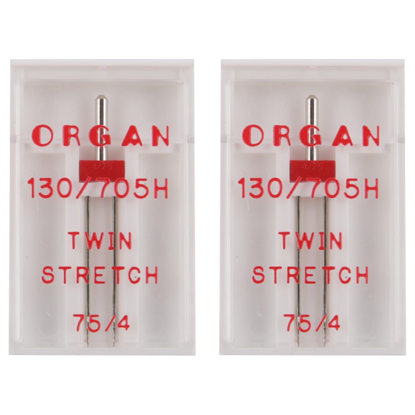 Jarum Kembar untuk Bahan Stretch 4.0 mm merk Organ Needles