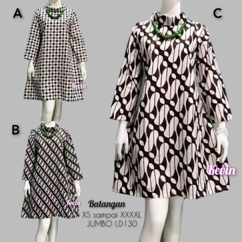 SENO PUTIH Atasan Batik Wanita TUNIK BATIK JUMBO