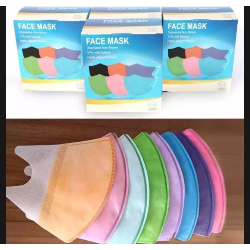 Masker Duckbill warna-warni