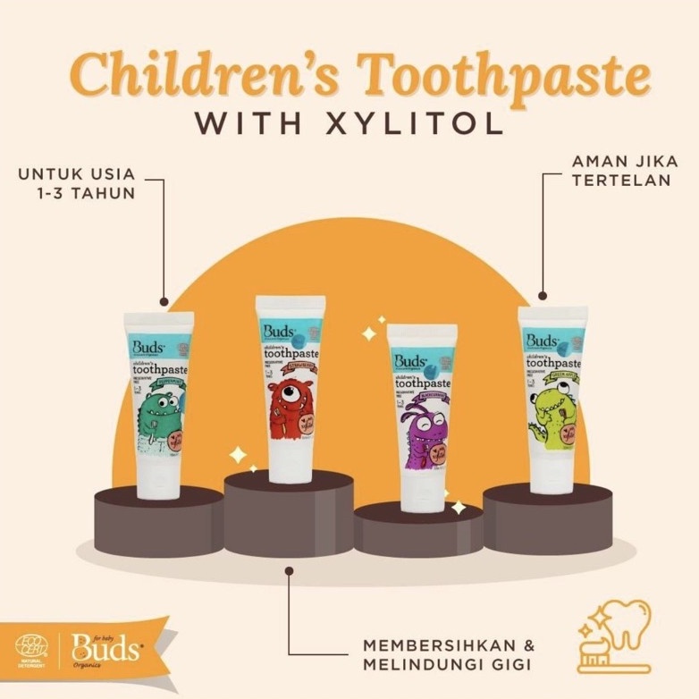 Buds Children's Toothpaste 1-3 years - Pasta Gigi Anak / Odol Anak