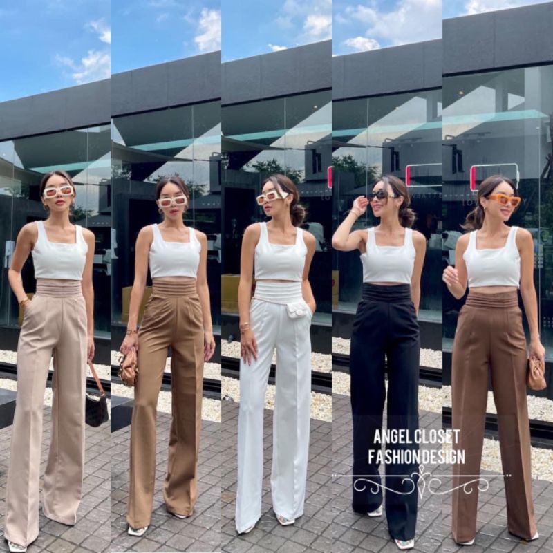 (LABEL BANGKOK MEDAN)READY CELANA KULOT PAOLA PROMTHONG HW BEST SELLER IMPORT BANGKOK PANTS FASHION 