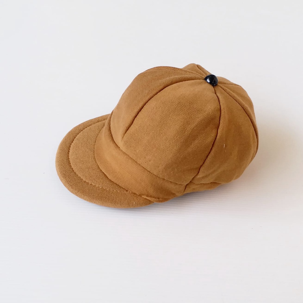 ho TOPI APOLLO ANAK Topi Anak Lucu Model Apollo Usia 1 Sampai 3 Tahun Kualitas Terbaik PART2-BROWN PEANUT