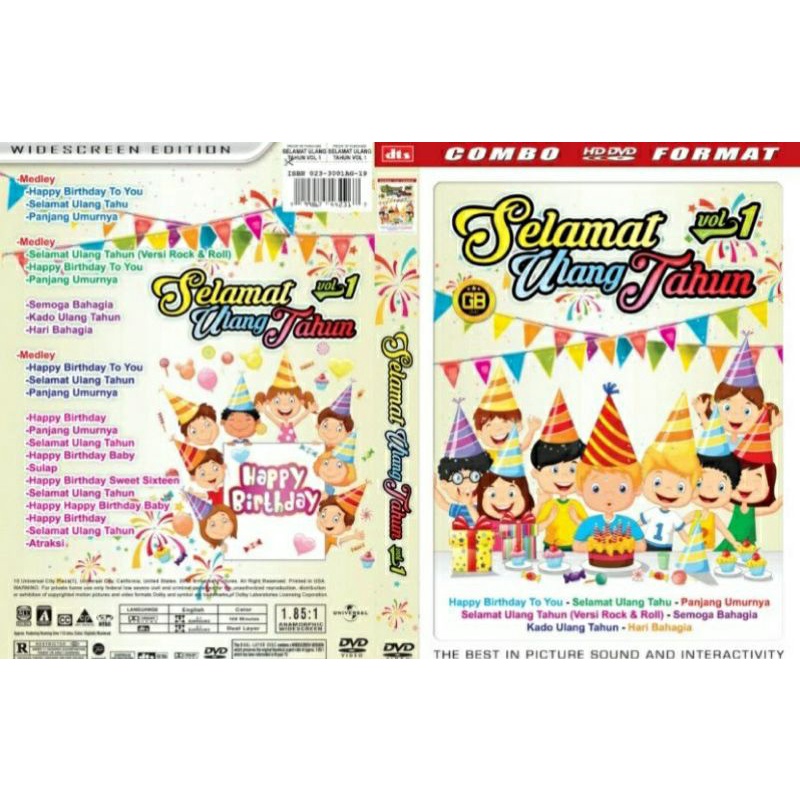KASET LAGU ANAK DVD SELAMAT ULANG TAHUN VOL.1
