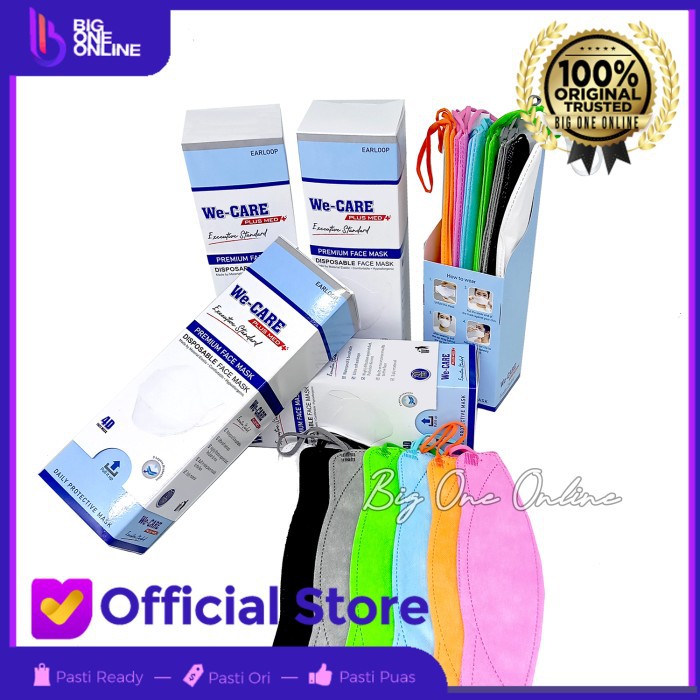 Hot sale Masker We-Care Plusmed, Masker Korea 4 Ply, Convex Evo Plusmed KF 94 hanya di shopee