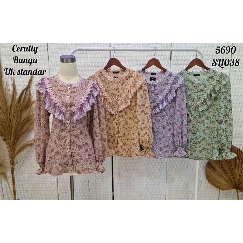 DRESS CERUTY IMPORT BUNGA SHABY YUNA FASHION GAMIS IMPORT KOREAN STYLE DRESS IMPORT CINA BANGKOK