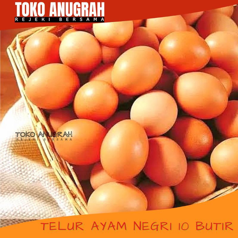 

Telur Ayam Negeri 10 Butir (Grab & GoSend Ekspress)