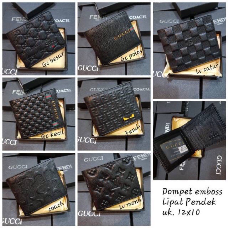 DOMPET LIPAT PENDEK KULIT IMPORT / DOMPET COWOK