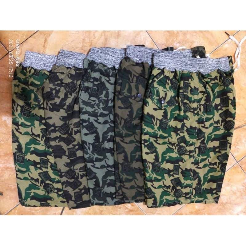 CELANA CHINO PENDEK PRIA MOTIF LORENG DEWASA