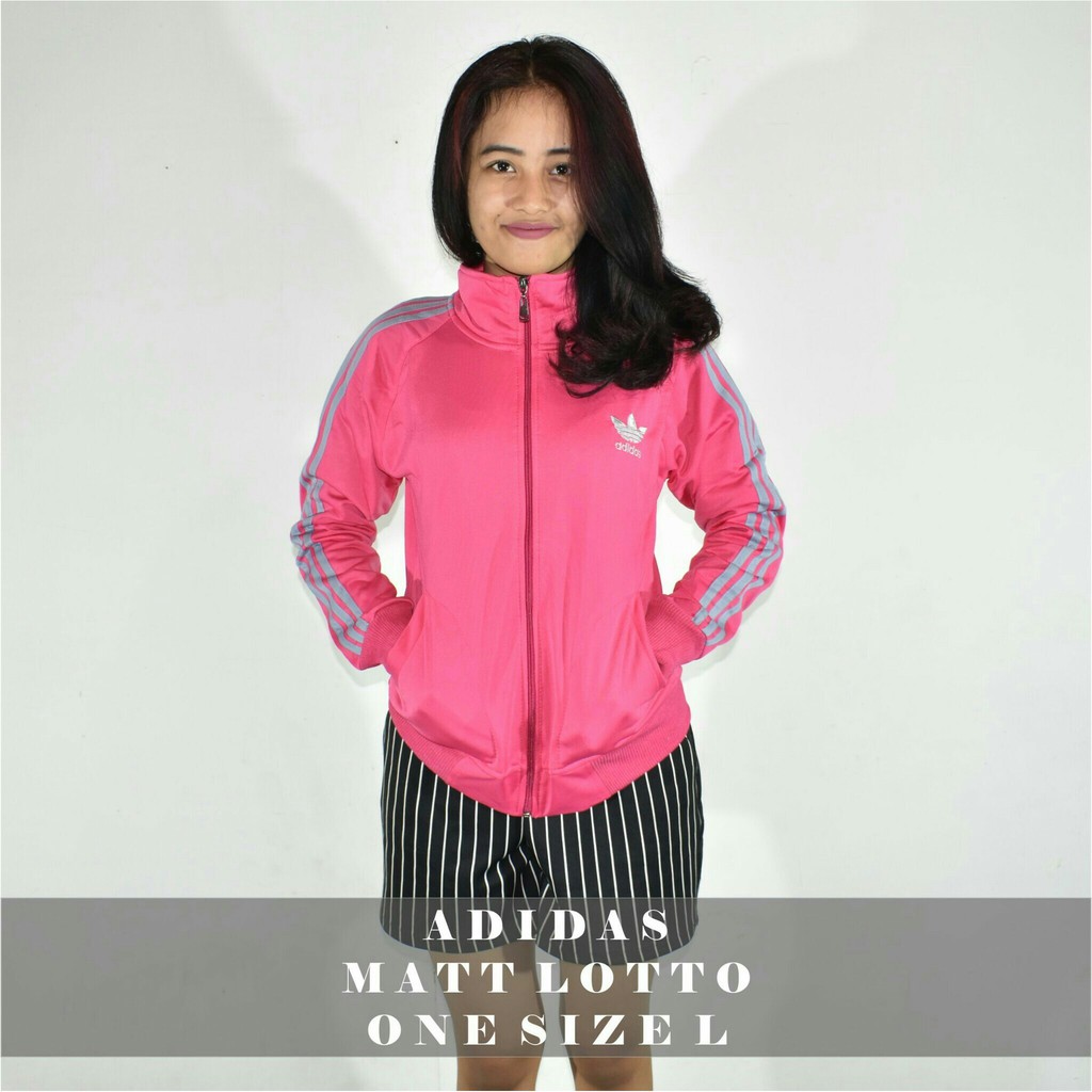 Jaket Wanita Adidas Firebird Pink List Abu - Murah Berqualitas
