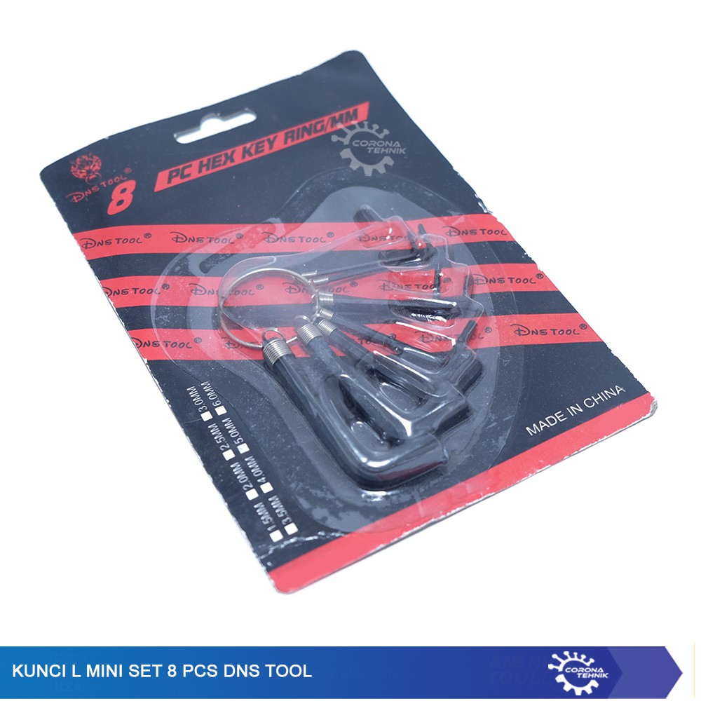 DNS Tool - Kunci L Mini Set 8 Pcs