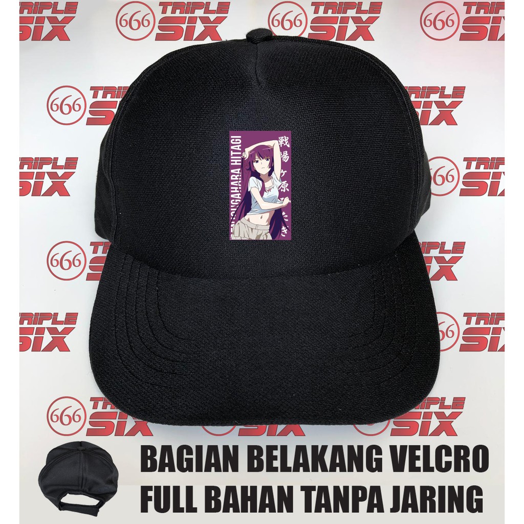 Topi Baseball Velcro Anime Hitagi Senjougahara Bakemonogatari