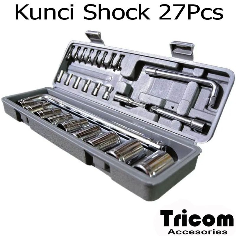 Kunci Shock Set isi 27 pcs Kenmaster Kunci sok motor-2