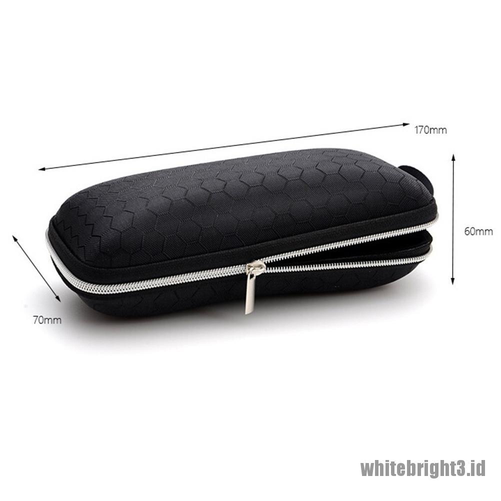 &lt; White3 &gt; Hard Case Pelindung Kacamata Hitam Portable