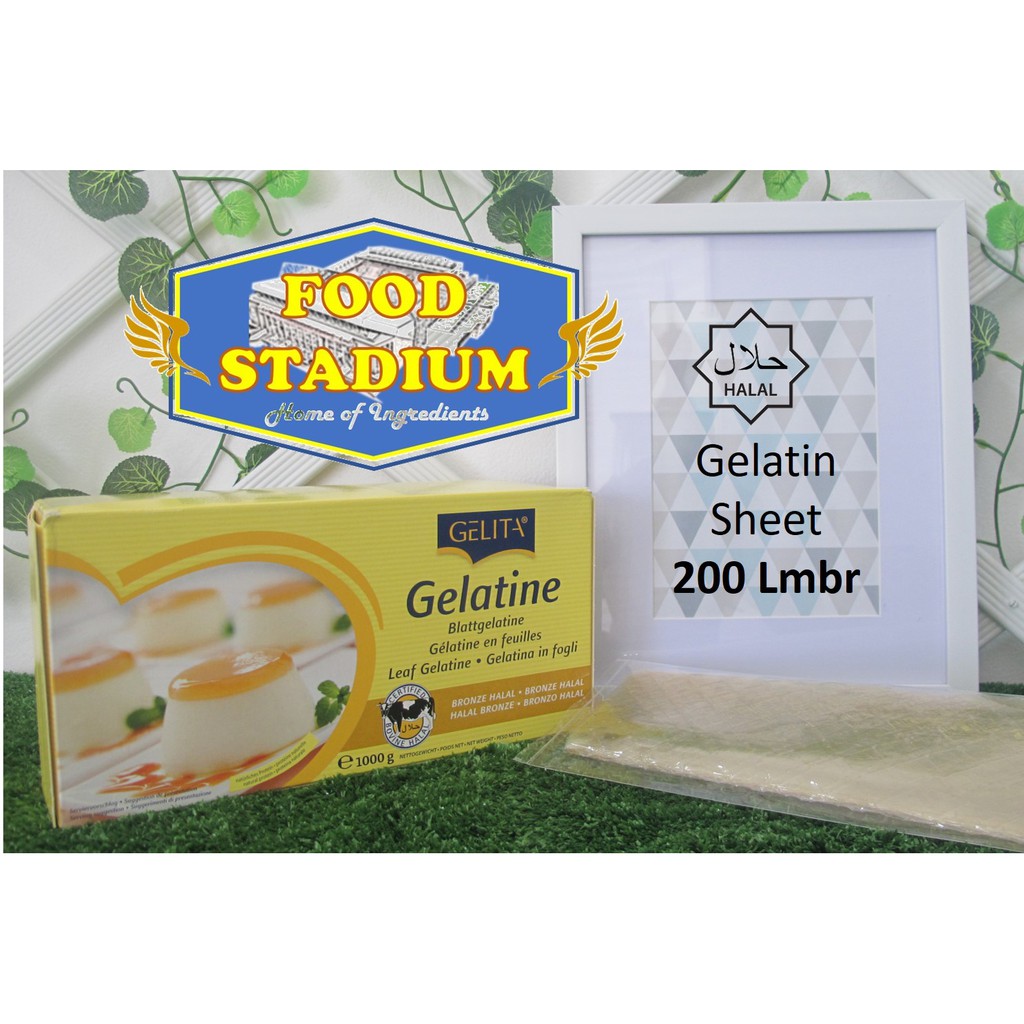 

HALAL Gelatine sheet 200 lembar gelatin by GELITA