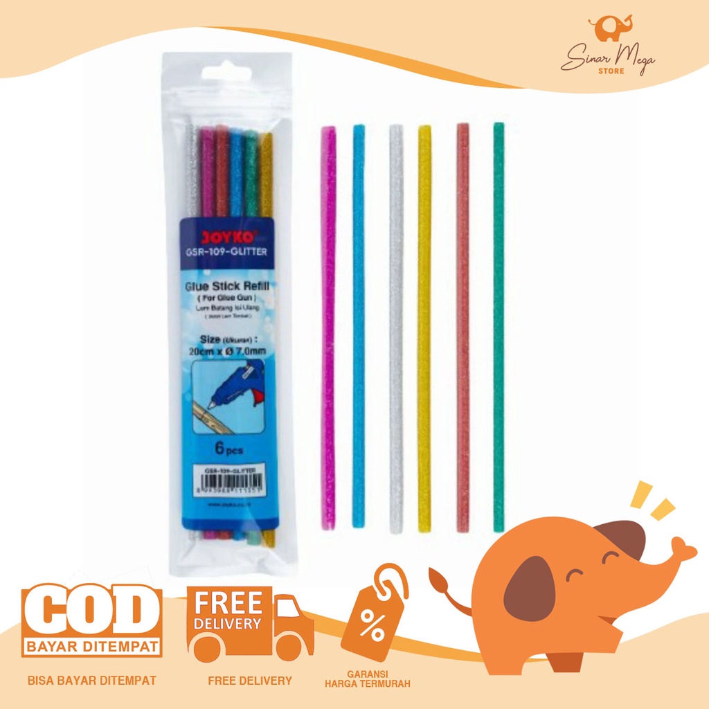 

Joyko Isi Lem Tembak GSR-109 Gliter / Refill Lem Tembak Gliter Warna