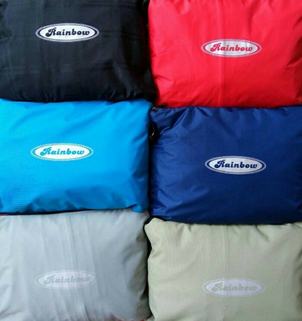 Jas Hujan Rainbow, Best Quality, Bahan Seperti Daun Talas