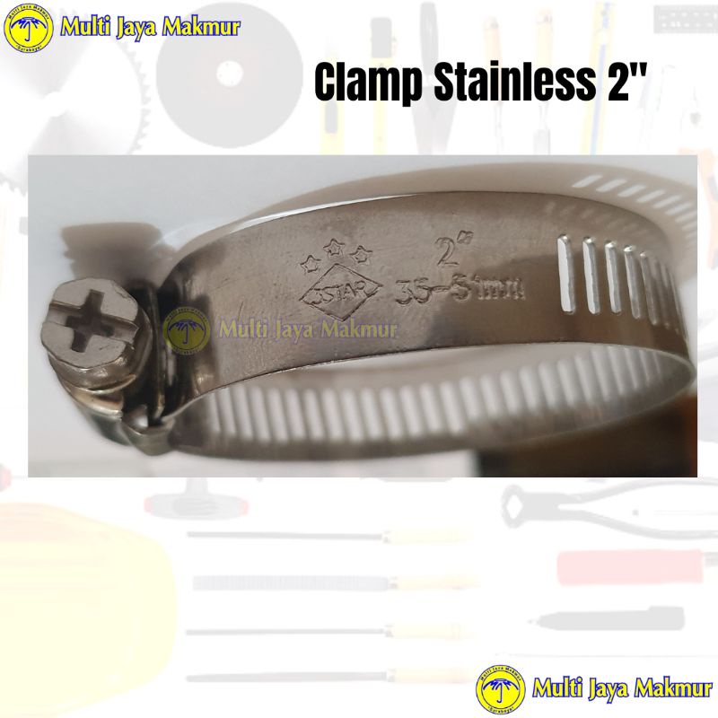 Klem Penjepit Selang/ Clamp Hose 2&quot; Stainless Steel/ Klem murah serbaguna