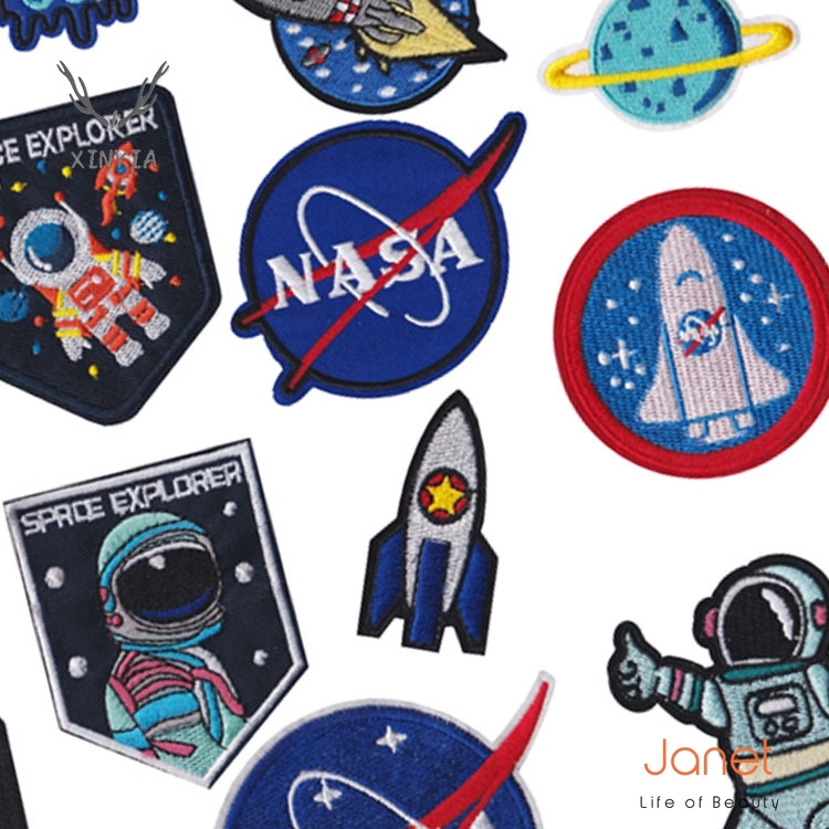  Patch  Bordir  Bahan Katun Desain NASA Aneka Variasi untuk 