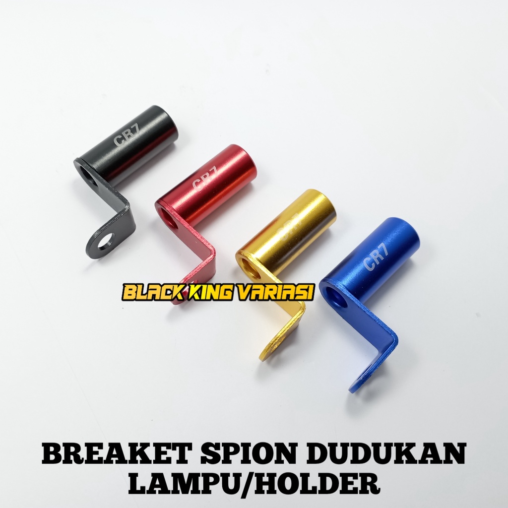 Breket Spion Dudukan Lampu Tembak Pasang di Spion Motor untuk Holder Lampu CR7 Bracket Spion Motor CR 7