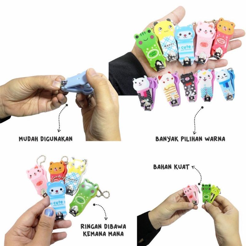 Gunting Potong Kuku Nail Clipper Bayi Anak Karakter Lucu