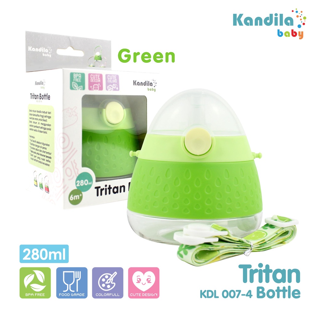 KANDILA TRITAN STRAW BOTTLE 280 ML (KDL007-4) BOTOL MINUM ANAK TRITAN