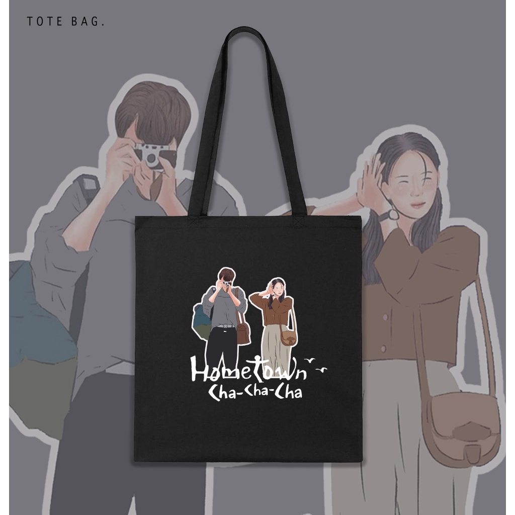 HOME TOWN / TOTE BAG WANITA  / TAS SANTAI / CUSTOM TOTE BAG / REAL PIC / IMPORT