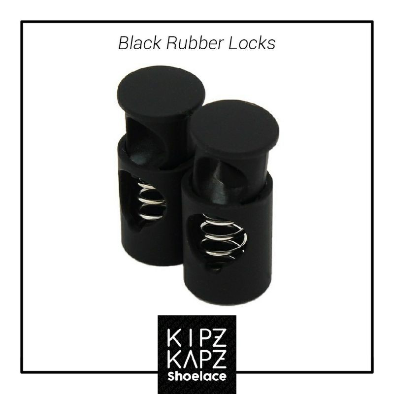 KIPZKAPZ SHOE LOCK LACE / LACE LOCK BLACK METAL - KUNCI TALI SEPATU LOCK LACES