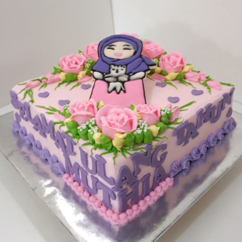 Kue Ulang Tahun Hijab Muslimah Tart Hijab Cake Hijab Shopee Indonesia