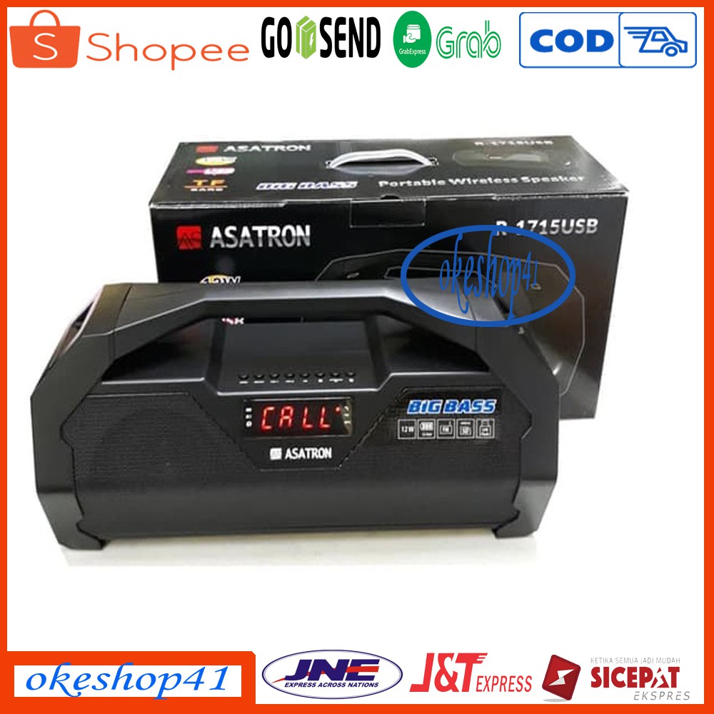 Speaker ASATRON R-1715 Bluetooth USB FM Radio BIG BASS