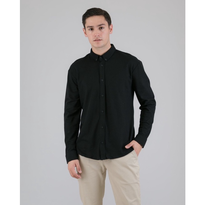 PRIA-KEMEJA- LIVEHAF - COPIQ V2 LS BLACK - S -KEMEJA-PRIA 750 ATASAN-PRIA-FASHION-PRIA