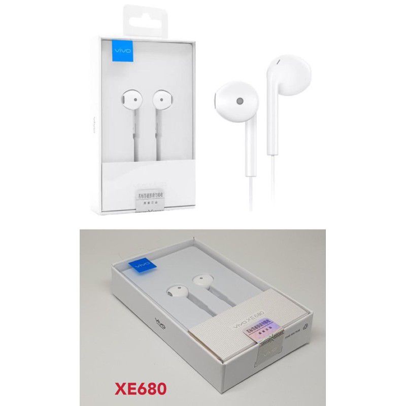 HEADSET/EARPHONE VIVO ORI EXTRA BASS HEADSET VIVO Y11 Y12 Y19 V11 V17 Y20 By VIVO (XE-680) HANDSFREE VIVO ORIGINAL