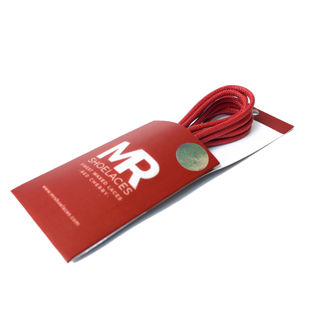 MR Shoelaces RD43 Red Cherry Tali Sepatu Lilin 2-3mm Bulat Round 50cm 60cm 70cm 80cm 90cm 100cm 120cm 150cm (Waxed Laces) - Premium Shoelace