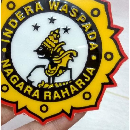 

☆ STICKER INDERA WASPADA - NAGARA RAHARJA + BAHAN PLASTIK MIKA + EMBOSS ●