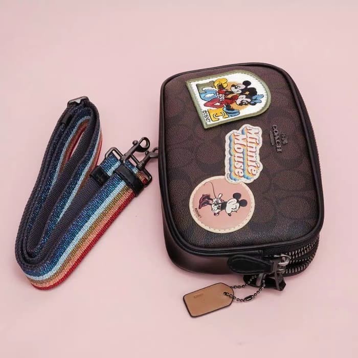 Coach Pouch Crossbody X Minnie Mouse - Tas Coach ORIGINAL Asli Authentic GUARANTEE 100%