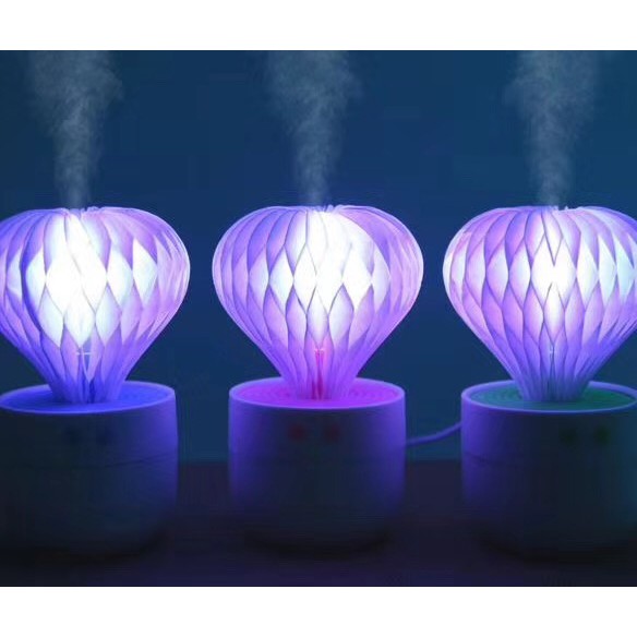 Humidifier Colorful Cactus Ball USB Mini Air Diffuser LED Night