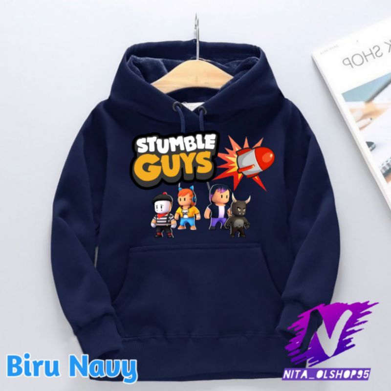 Hoodie stumble guys roket hoodie anak bisa untuk laki laki dan perempuan untuk anak umur 2-12tahun