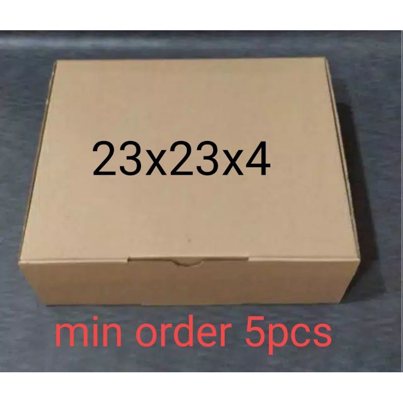 

Kardus packing box pizza die cut 23x23x4