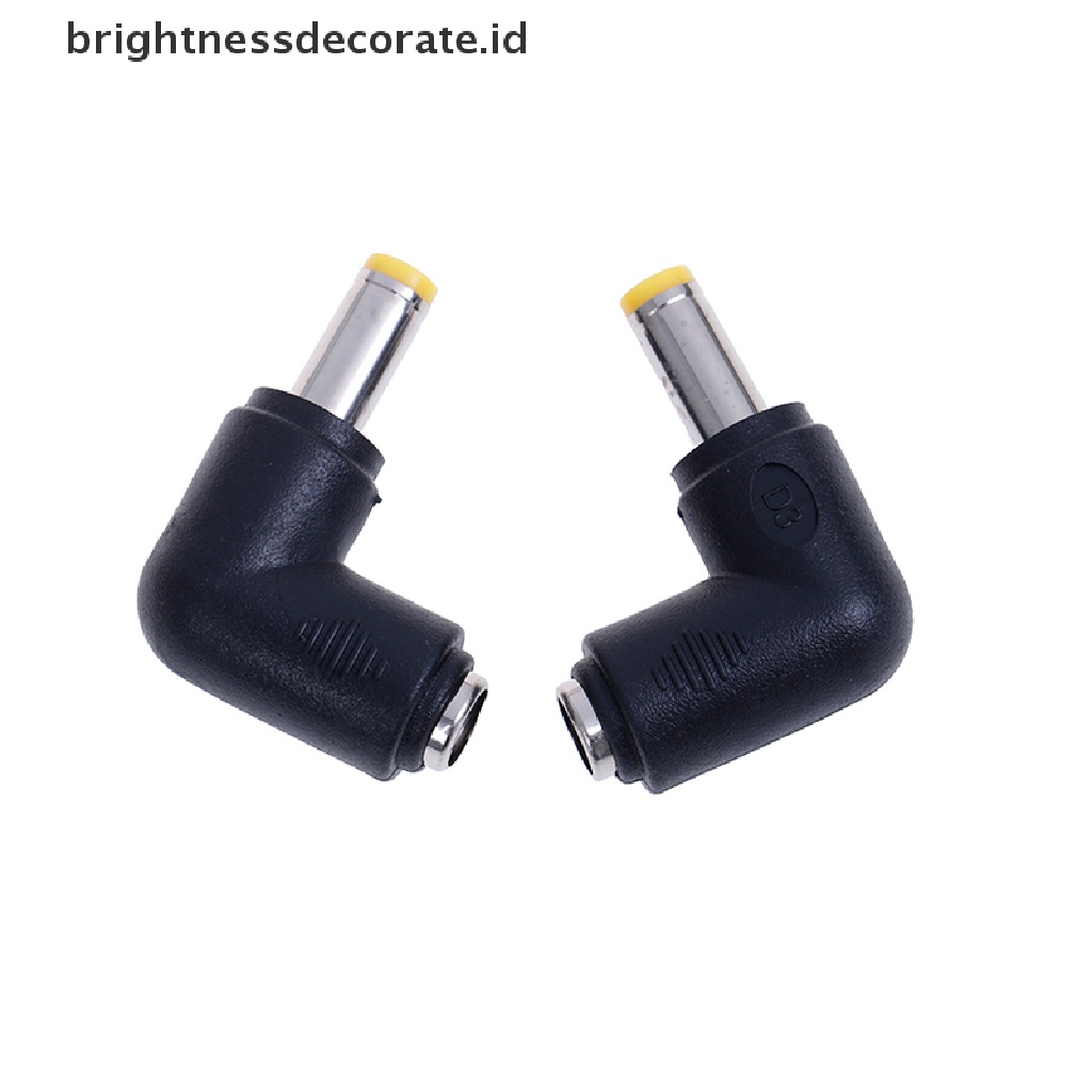 2pcs Adapter Konektor Dc Power 5.5x2.1mm Female Ke 5.5x2.5mm Male Kanan