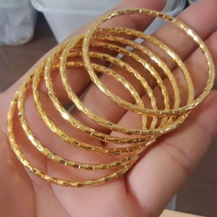 trxU0g0F--GELANG KERONCONG ANAK TITANIUM GOLD ISI 6 PCS UMUR 3-10 TAHUN ANTI LUNTUR DAN KARAT