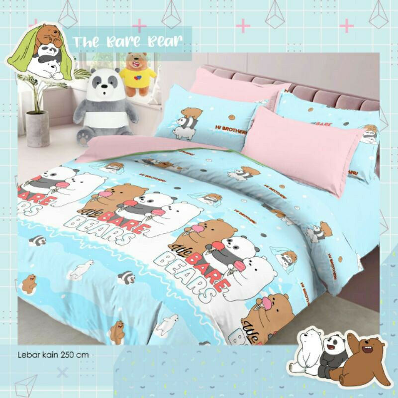 NC READY- We Bare Bears Wbb Sprei Set/ Sprei Kintakun We bare Bears