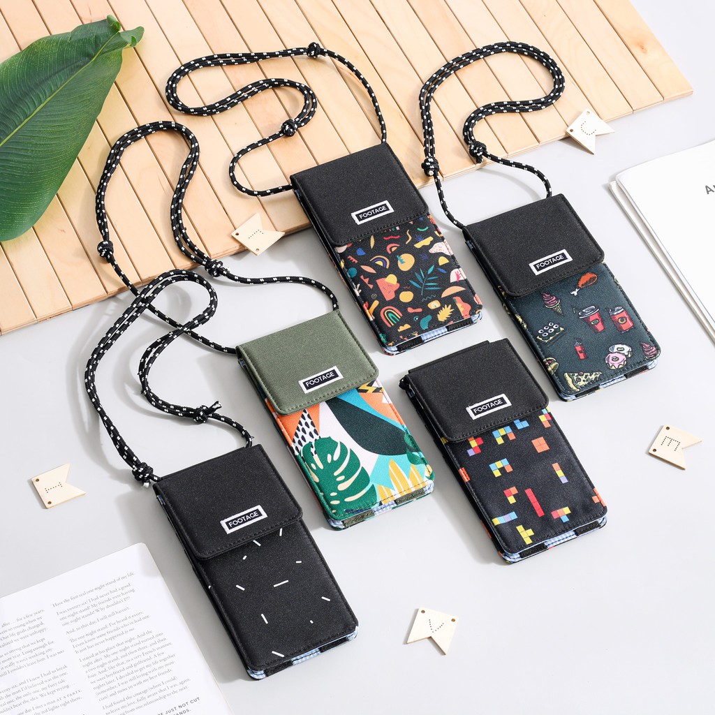 Dompet HP ID Card Holder Hanging Wallet Kalung Gantung Leher Multifungsi Premium Footage