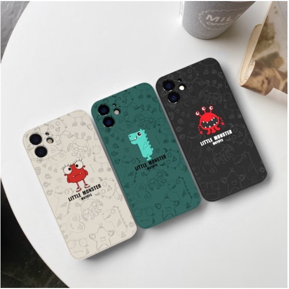 Case Liquid Little Monster Realme 5 5i C3 Casing Softcase TPU Dove With pelindung kamera