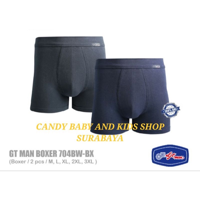 Boxer GTMan 704BW-BX Celana Dalam Pria 704 BW BX Original CD GT Man Seamless Adem GT-Man