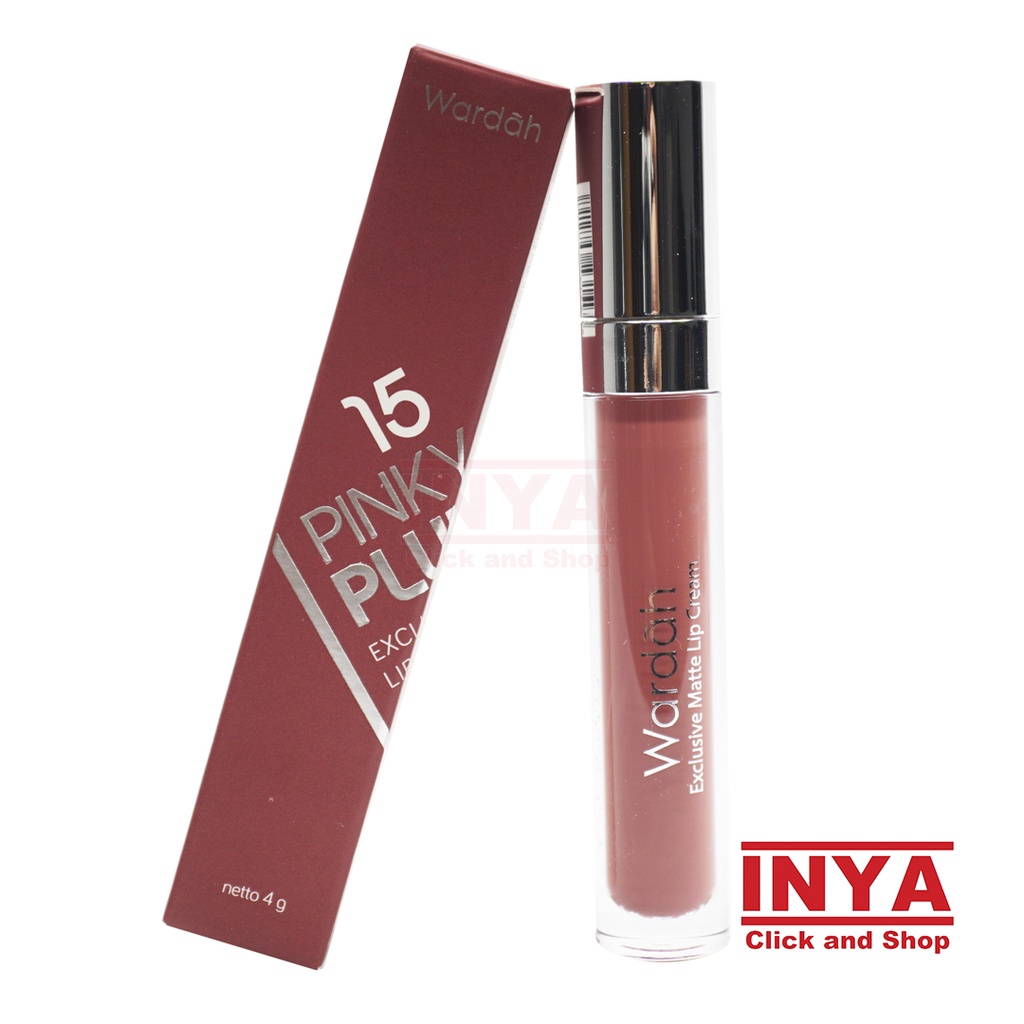 WARDAH EXCLUSIVE MATTE LIP CREAM 15 PINKY PLUMISE 4gr