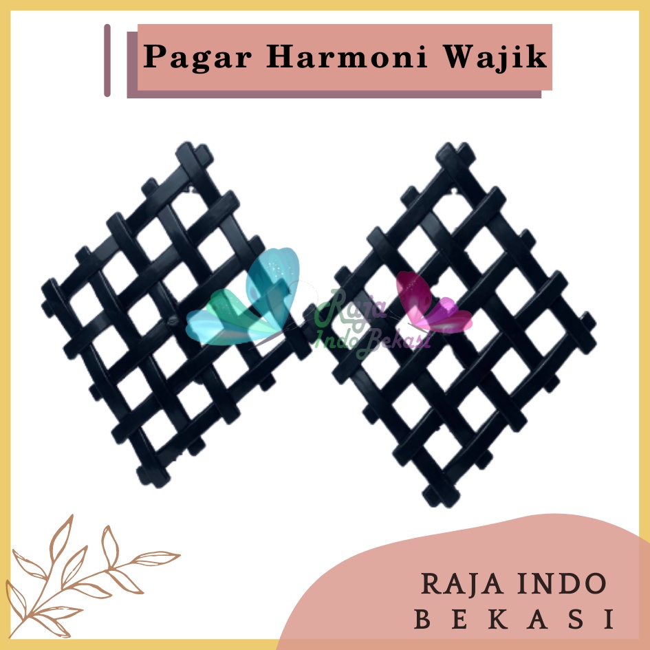 Pagar Wajik Harmoni Hitam Ornamen Bunga Vas Wajik Pagar, Jaring, Rambatan Plastik Ukuran Kecil Sedang Besar untuk Bunga Hias Artificial Hiasan Ruang Tamu Dinding Home Grosir Murah Wajik Putih / Breket/ Tatakan/ Pagar Plastik/ Bunga Plastik/ Rumput Plastik