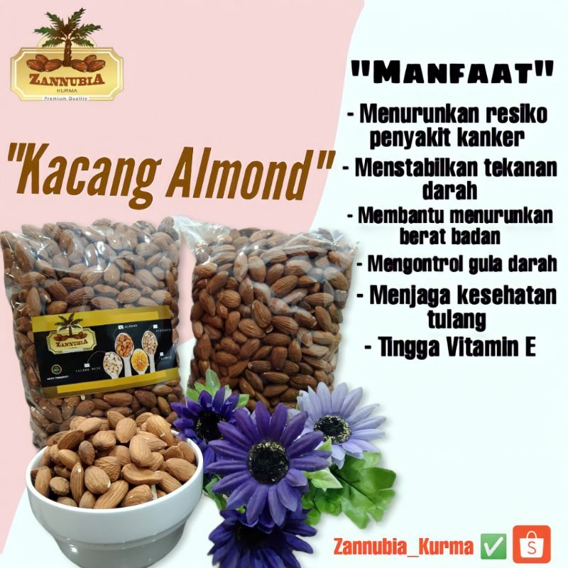 

KACANG ALMOND ROASTED 1/2KG ZANNUBIA KURMA - GURIH NIKMAT HALAL SEHAT